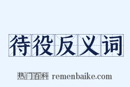 待役反义词是什么意思的图片